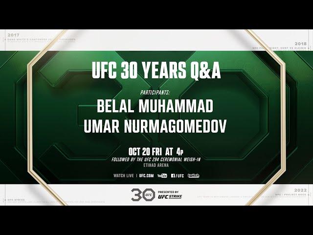 UFC 30th Anniversary Q&A w/ Belal Muhammad & Umar Nurmagomedov! | UFC 294