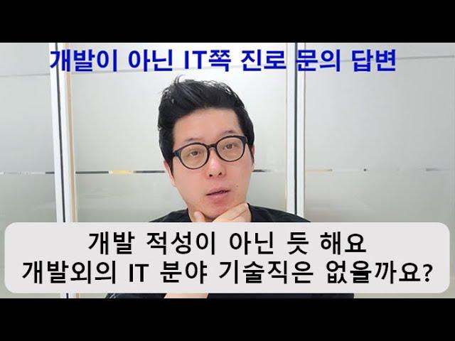 [질의응답] 개발이 아닌 IT 쪽 진로 문의 답변 (IT 기술쪽 업무를 하고 싶은데, 개발은 어렵내요. 해당 지식을 활용할 직무와 관련 준비 방법이 있을까요?)