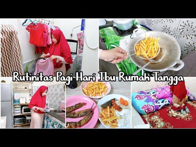 RUTINITAS PAGI HARI DI KONTRAKAN MASAK DAN BEBERES KAMAR LESEHAN