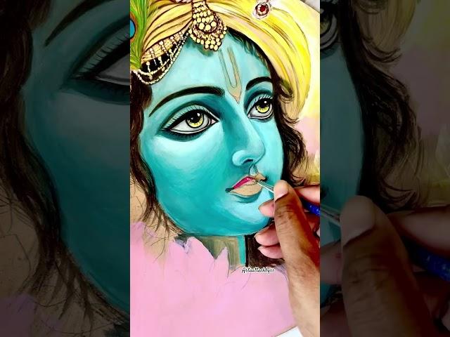 Stunning Shree Krishna drawing #krishnaart #krishnapainting