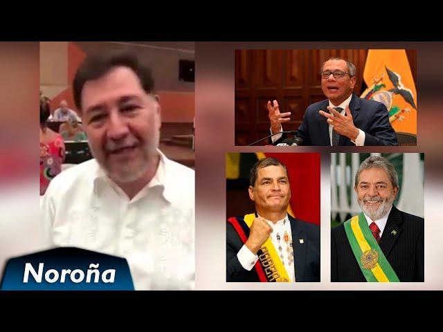 Solidarios con Jorge Glas, Rafael Correa y Lula da Silva - Noroña en el Foro São Paulo