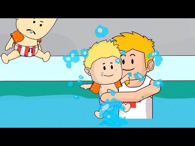 Swimming Pool Lessons! Baby Alan Cartoon Season 2 Episode 7