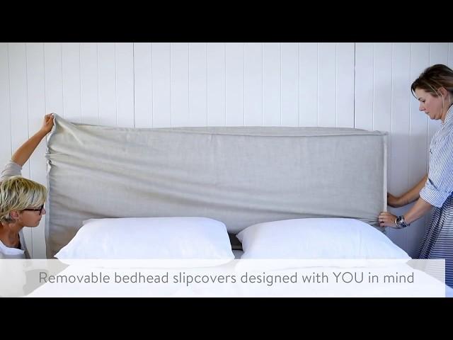 Linen Bed Styling: Using Bedhead Slipcovers To Change the Look of Your Room