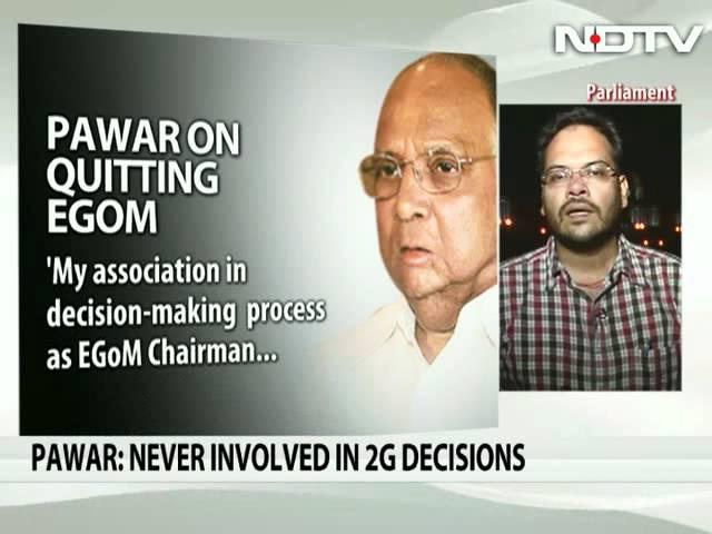 Sharad Pawar quits as head of ministers' group for Telecom