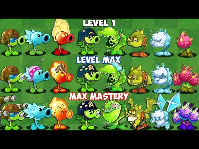 PVZ 2 - Random 35 Plants Team PEA x SHROOM x FRUIT x DRAGON x MINE x PULT x FLOWER Battlez