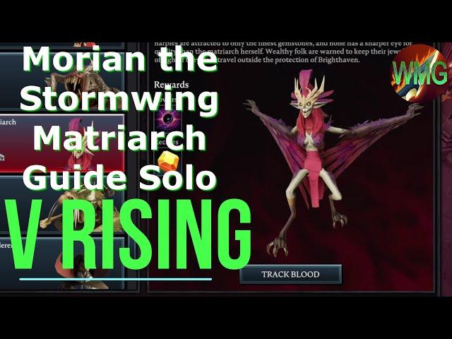 V Rising - Morian the Stormwing Matriarch Guide Solo (4k 60FPS)