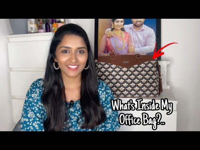 What's Inside My Office Bag | College/Office Bag essentials️| Kaviya Karun