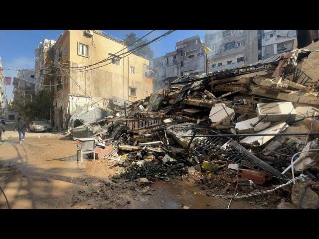 Aftermath of Israeli strike on south Beirut's Chiyah | AFP