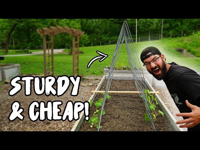 DIY TRELLIS for CUCUMBERS in a RAISED GARDEN BED!