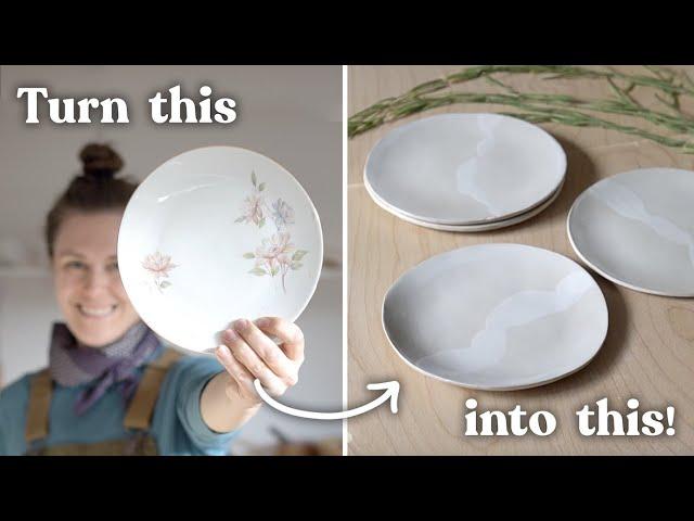 The Easiest Way to Make Plates! // How to make ceramic plates using molds // easy pottery project