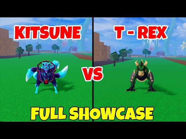 KITSUNE vs T-REX in Blox Fruits!