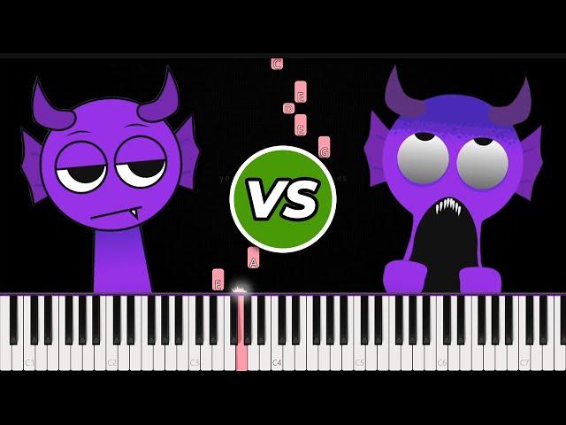 Normal vs Horror Sprunki Retake Sounds  Piano Tutorial