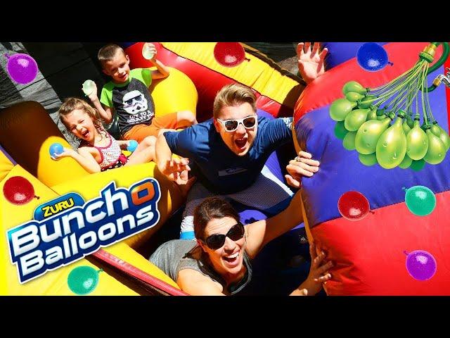 NEW - GIANT OBSTACLE COURSE Prank Bunch-O-Balloons Water Fight Kids Bounce House Challenge Summer