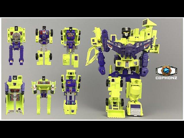 ||Smart transformations|| G1 Devastator! Old school Transformers transformed + showcase!