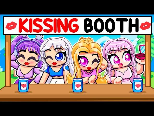 MY CRAZY FAN GIRLS Opened A Kissing Booth... (Roblox Brookhaven)