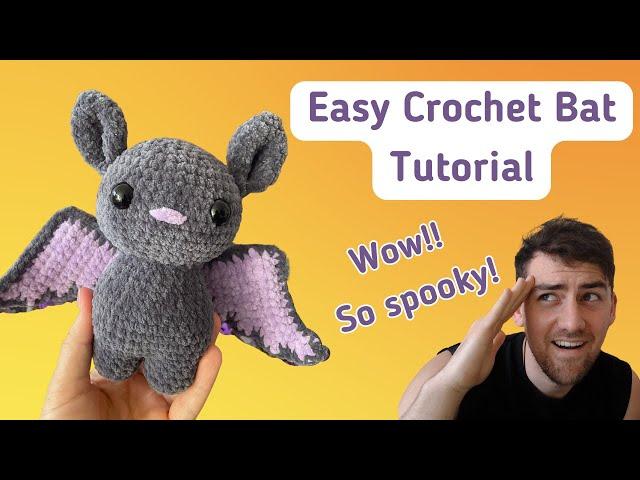 Crochet Bat Plushie Tutorial | FREE Amigurumi Bat tutorial with step by step guide for beginners