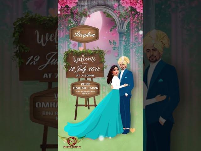 Caricature wedding invitation Edius Project | Edius 7-8-9-X | invitation Edius Project / Premier pro