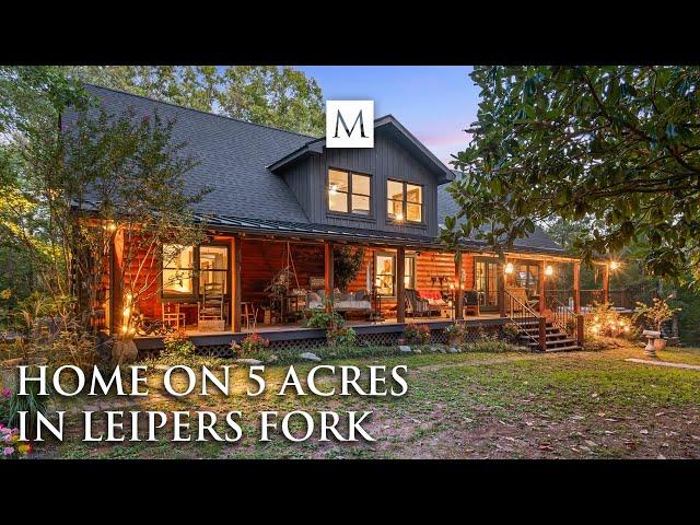 Custom log home in Leipers Fork | 20 minutes from Franklin