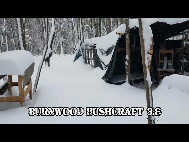 BURNWOOD BUSHCRAFT 3.8 - Snow Day - Winter Bushcraft