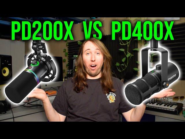 Maono PD200X vs PD400X USB/XLR Mic Comparison and Review!