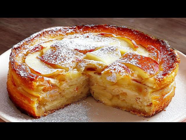 More apples than dough! Super creamy apple cake! Cake in 15 minutes!