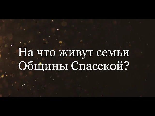 Ответ на вопрос "На что живут семьи Общины Спасской" ?