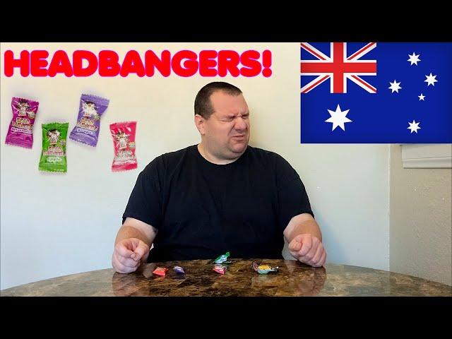 Australian Lollies | Head Bangers Sour Candy Taste Test