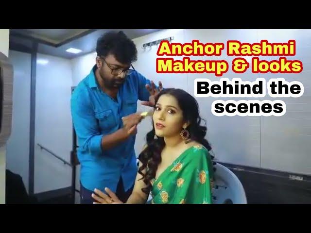 Anchor Rashmi Makeup & looks Behind the scenes  It’s always team effort