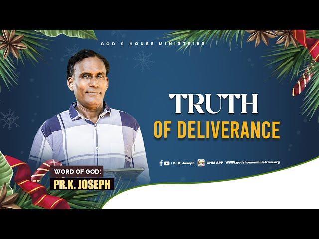 Christian Ministry Model Part-61 | Truth of Deliverance | DECEMBER 02nd -2024 (Eng) Rev.Dr.K.JOSEPH