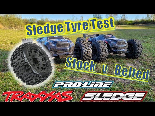 Traxxas Sledge Tyre Test - Pro-Line Badlands MX38 HP are they better than the standard tyres