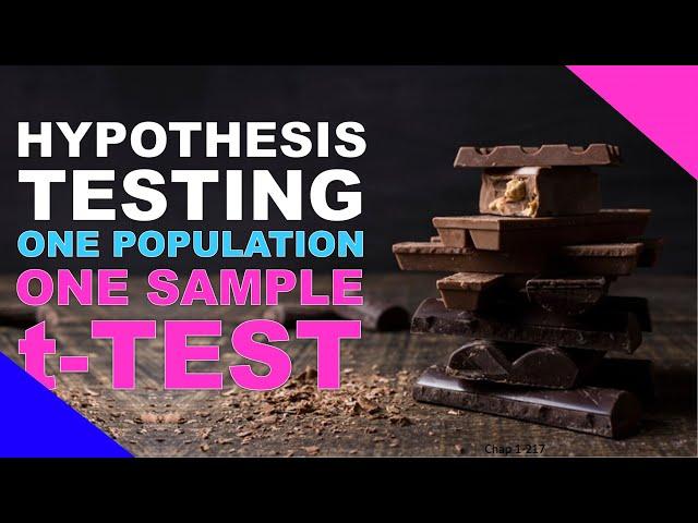 HYPOTHESIS TESTING One Population - One Sample t test | Lecture Series #19 | EASILY EXPLAINED!!! �