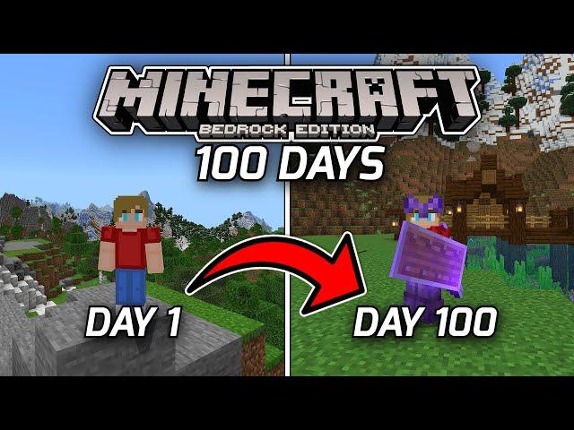 I Survived 100 Days in Minecraft Bedrock Edition