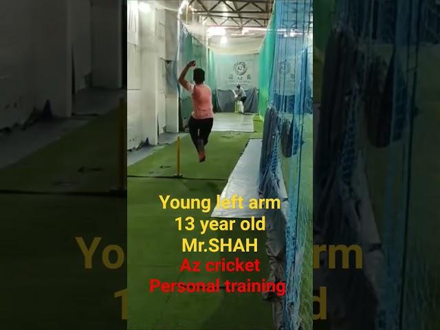 young left arm pace bowler mr.shah,Az cricket personal training #cricket #crickettraining #yt #ipl