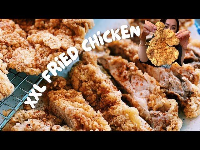 Taiwanese XXL Fried Chicken is juicy, tender, flavourful, and super crispy!