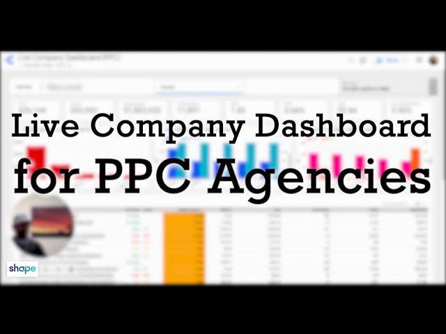 Live Company Dashboard for PPC Agencies