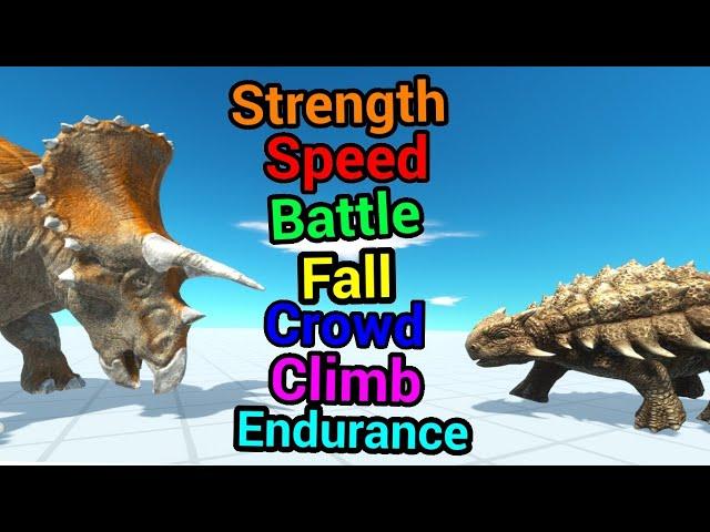 Battle ability Triceratops vs ankylosaurus animal revolt battle simulator