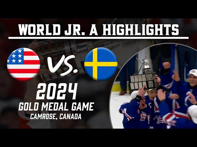 United States vs. Sweden | 2024 Jr. A WC Gold Medal Game | Extended Highlights