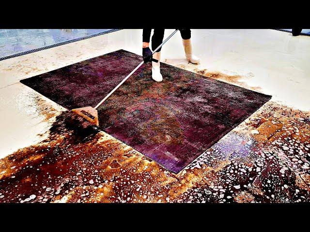 Well, even after cleaning, I couldn't figure out the pattern on the carpet | asmr cleaning