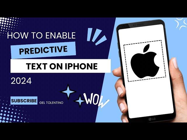 HOW TO ENABLE PREDICTIVE TEXT ON IPHONE (2024) | STEP BY STEP TUTORIAL | QUICK GUIDE