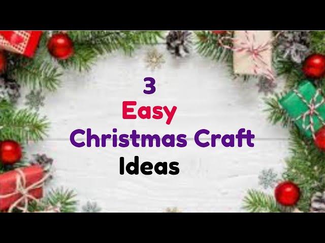 3 Easy Christmas Crafts For Kids/ Christmas Decoration Ideas/ Paper Craft Ideas.