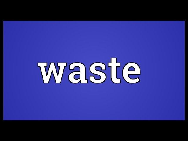 Waste Meaning