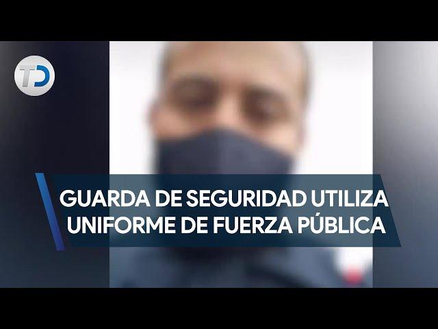 Guarda de seguridad utiliza uniforme de Fuerza Pública