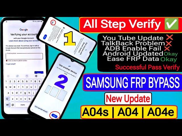 Android Updated Method:- Samsung A04/A04s/A04e FRP Bypass Android 13/14Latest Security 2025 | Frp