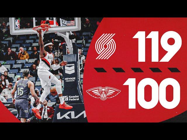 Portland Trail Blazers 119, New Orleans Pelicans 100 | Game Highlights | January 8, 2025