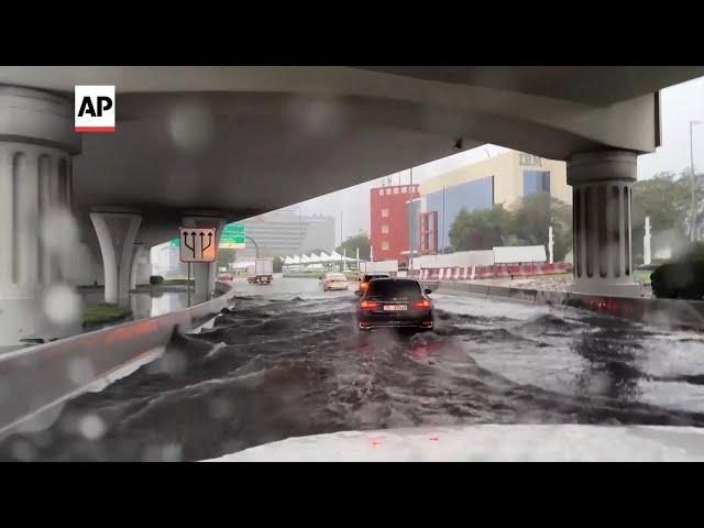 Flooding in Dubai after heavy rain