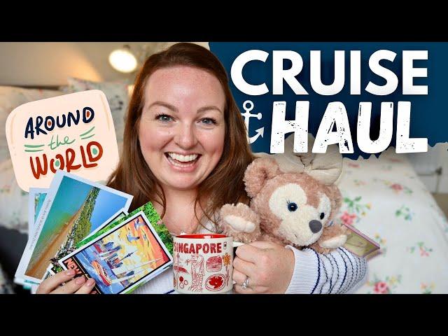 WORLD CRUISE HAUL!  souvenirs, pins, postcards & Hong Kong Disneyland  travel memories & keepsakes