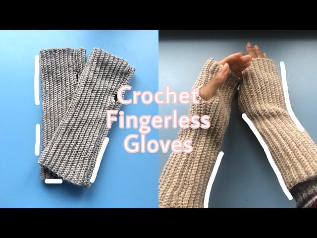 How to crochet fingerless gloves (beginner friendly)