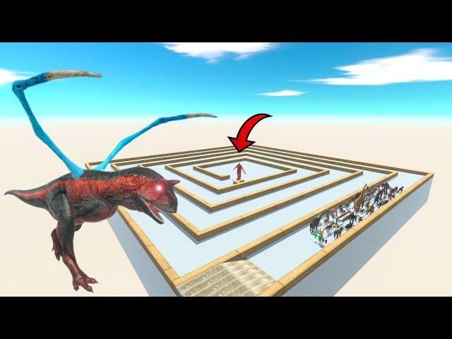 Escape From Alien Carnotaurus - Last Survivor - Swirl Course | Animal Revolt Battle Simulator