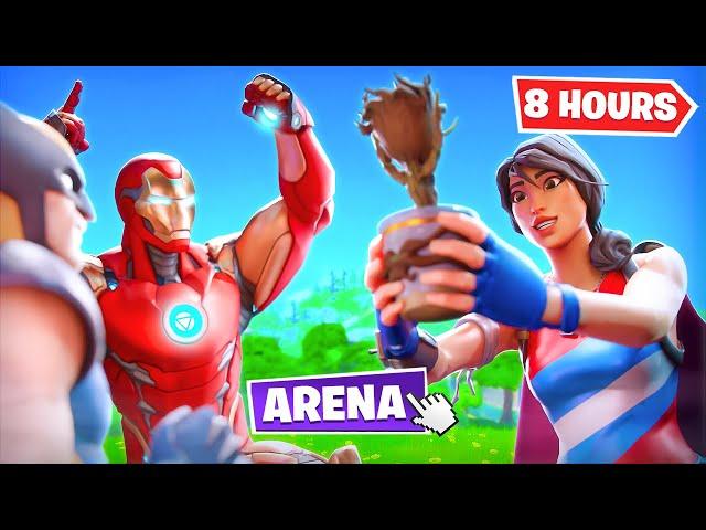 Playing Arena for 8 hours STRAIGHT in Season 4! (Fortnite Battle Royale)