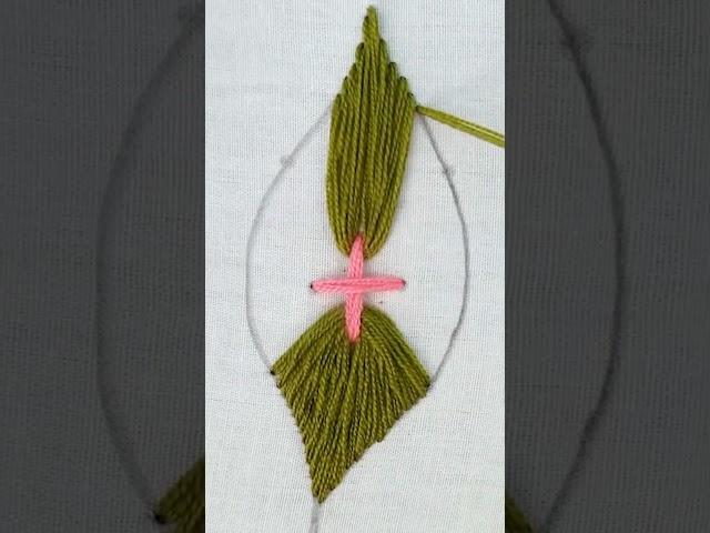 leaf embroidery for beginners